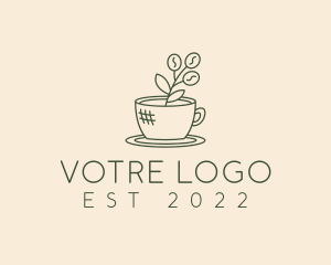 Branch - Organic Coffee Cup Cafe logo design