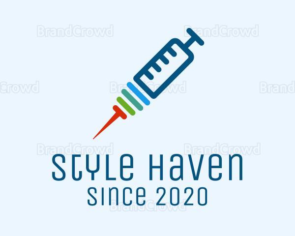 Multicolor Hypodermic Needle Logo