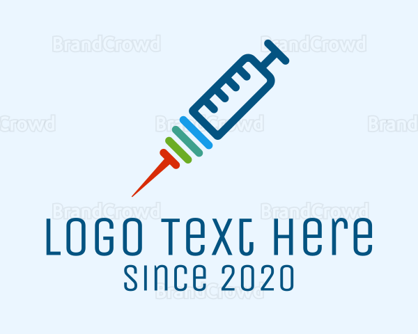 Multicolor Hypodermic Needle Logo