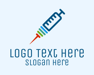 Multicolor Hypodermic Needle Logo