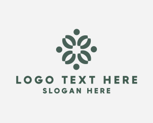Leaf - Modern Radial Clover logo design