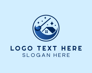 Make Over - House Broom Sweep logo design