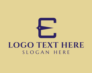 Letter E - Writer Pen Letter E logo design