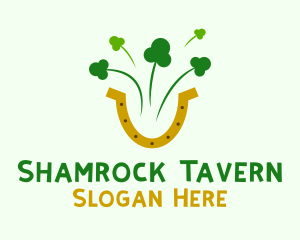 Shamrock Horseshoe Firework logo design