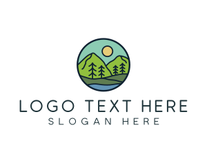 Forest - Nature Mountain Hill logo design