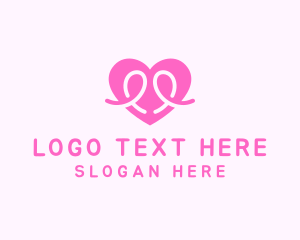 Couple - Heart Cowboy Knot logo design