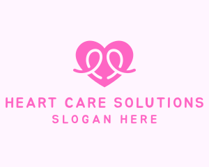 Heart Cowboy Knot logo design