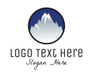 Glacier - Mountain Snowcapped Alps logo design