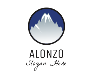 Mountain Snowcapped Alps logo design