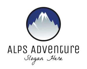 Alps - Mountain Snowcapped Alps logo design