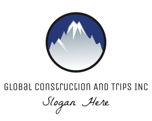 Camp - Mountain Snowcapped Alps logo design