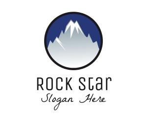 Rock - Mountain Snowcapped Alps logo design