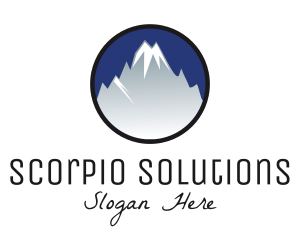 Mountain Snowcapped Alps logo design