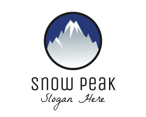 Skiing - Mountain Snowcapped Alps logo design