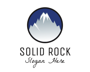 Stone - Mountain Snowcapped Alps logo design