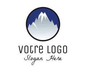 Rock - Mountain Snowcapped Alps logo design