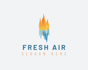 Heating Cooling Ventilation logo design