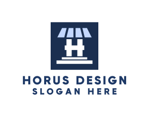 Roof Panel Letter H logo design