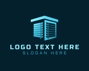 Curtain - Home Curtain Blinds logo design