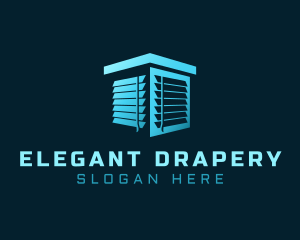 Drapery - Home Curtain Blinds logo design