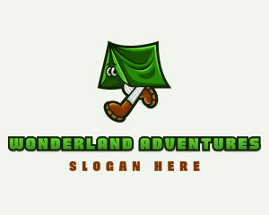 Tent Camping Adventure logo design