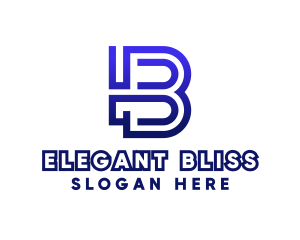 Modern Digital Letter B  Logo