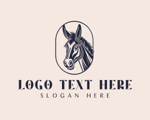 Zebra - Derby Ranch Horse logo design