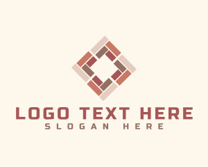 Remodeling - Square Wooden Tile logo design
