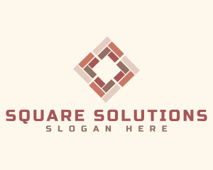 Square Wooden Tile logo design