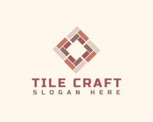 Square Wooden Tile logo design