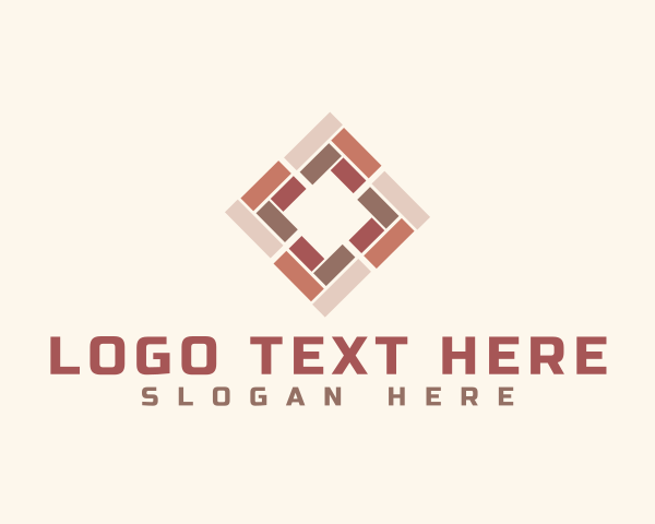 Carpentry - Square Wooden Tile logo design