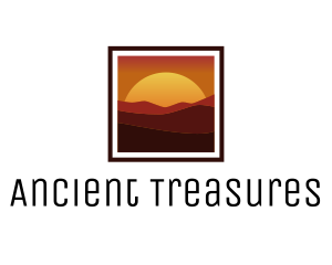 Desert Sunset Scenery logo design