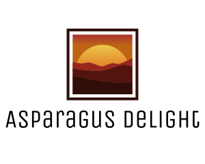 Desert Sunset Scenery logo design