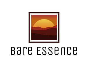 Desert Sunset Scenery logo design