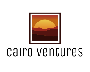 Desert Sunset Scenery logo design