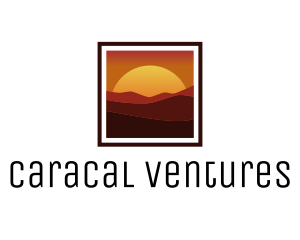 Desert Sunset Scenery logo design