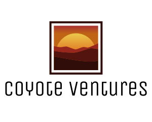 Desert Sunset Scenery logo design