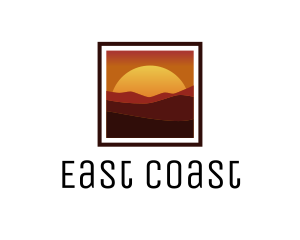 Desert Sunset Scenery logo design