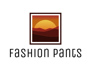 Desert Sunset Scenery logo design