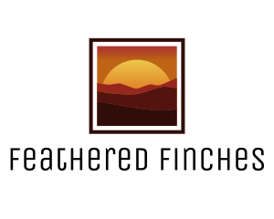 Desert Sunset Scenery logo design