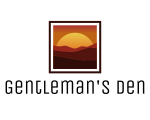 Desert Sunset Scenery logo design