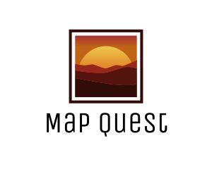 Desert Sunset Scenery logo design