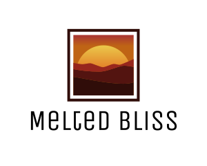 Desert Sunset Scenery logo design