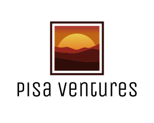 Desert Sunset Scenery logo design