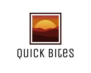 Desert Sunset Scenery logo design