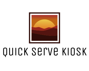 Desert Sunset Scenery logo design