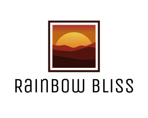 Desert Sunset Scenery logo design