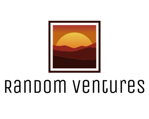 Desert Sunset Scenery logo design