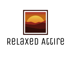 Desert Sunset Scenery logo design