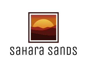 Sahara - Desert Sunset Scenery logo design